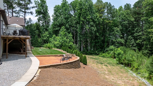 4616 Gold Finch Dr, Denver, NC 28037 - view of yard featuring stairs, a deck, and a patio