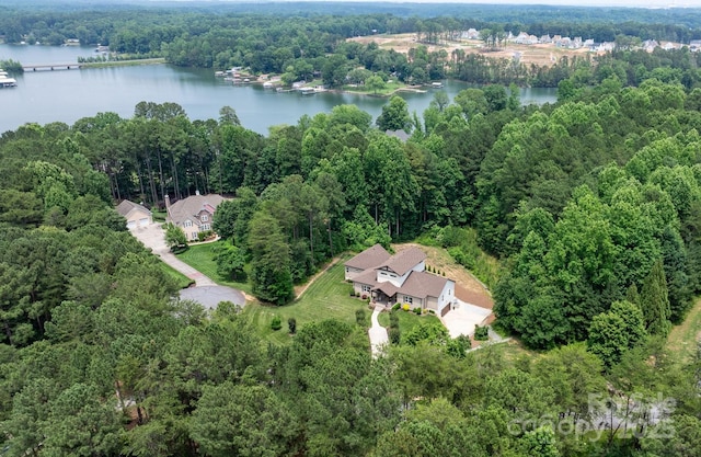4616 Gold Finch Dr, Denver, NC 28037 - aerial view of property's location with a large body of water and a forest
