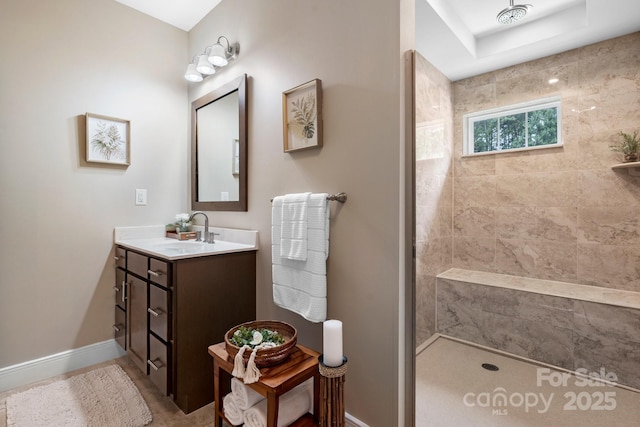 4616 Gold Finch Dr, Denver, NC 28037 - bathroom featuring vanity and a tile shower