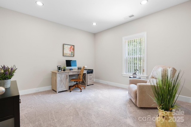4616 Gold Finch Dr, Denver, NC 28037 - home office with light carpet and recessed lighting