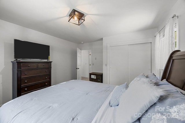 bedroom featuring a closet