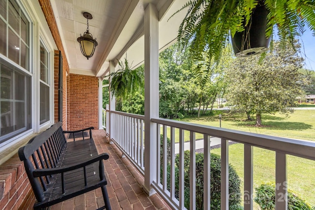 balcony with a porch