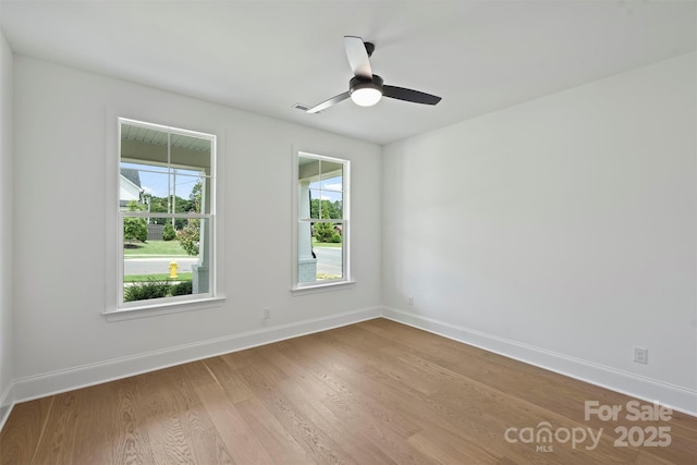 13605 Tranquil Day Dr, Matthews, NC 28105 - empty room with wood finished floors and ceiling fan