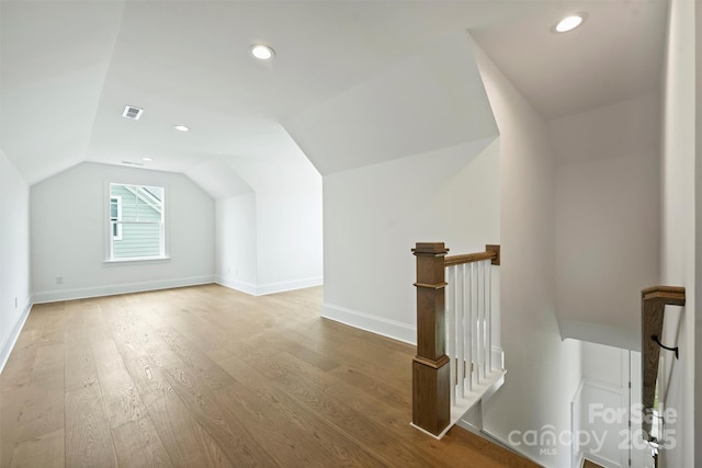 13605 Tranquil Day Dr, Matthews, NC 28105 - bonus room featuring vaulted ceiling, light wood finished floors, and recessed lighting