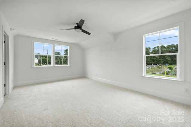 13605 Tranquil Day Dr, Matthews, NC 28105 - unfurnished bedroom featuring light carpet, lofted ceiling, and ceiling fan