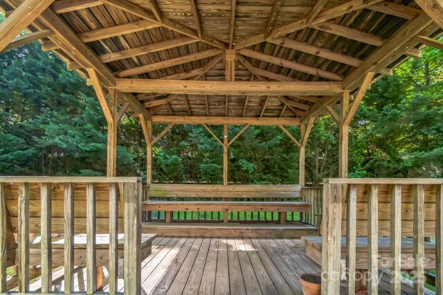 4424 Huntington Dr, Gastonia, NC 28056 - wooden terrace featuring a gazebo