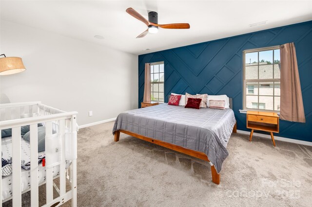 5014 Forest Hills Pl, Fort Mill, SC 29707 - carpeted bedroom with baseboards and ceiling fan