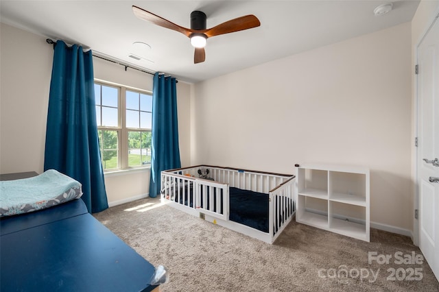 5014 Forest Hills Pl, Fort Mill, SC 29707 - carpeted bedroom with baseboards and ceiling fan
