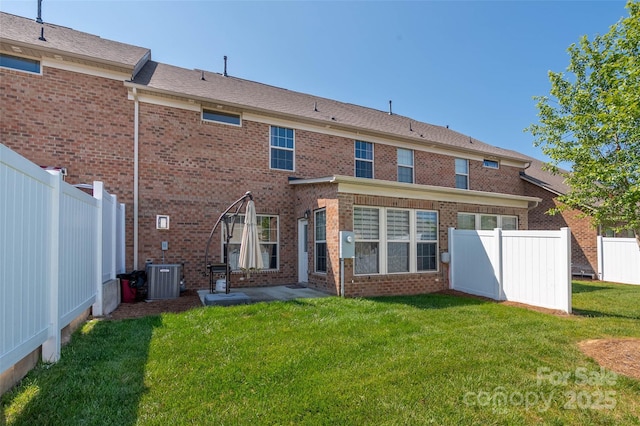 5014 Forest Hills Pl, Fort Mill, SC 29707 - rear view of property featuring brick siding and central AC unit