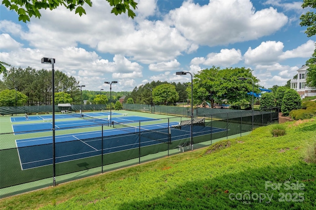 5014 Forest Hills Pl, Fort Mill, SC 29707 - view of tennis court featuring fence