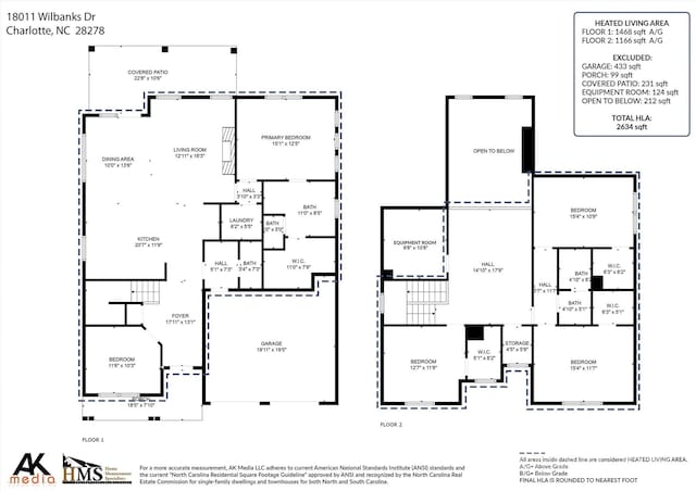 18011 Wilbanks Dr, Charlotte, NC 28278 - home floor plan