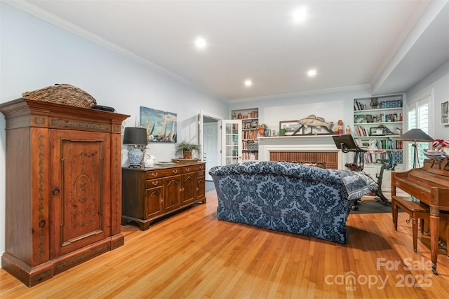 408 Idlewood Dr, Kannapolis, NC 28083 - bedroom featuring light wood-style flooring, crown molding, and recessed lighting