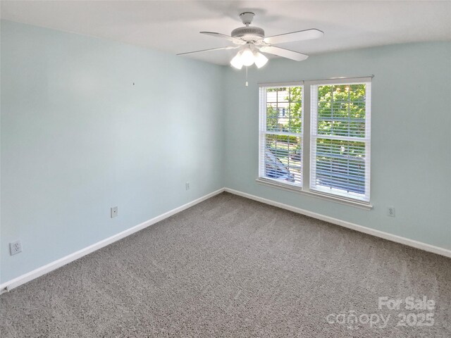 903 Furman Ct, Fort Mill, SC 29708 - empty room with a ceiling fan, carpet flooring, and baseboards
