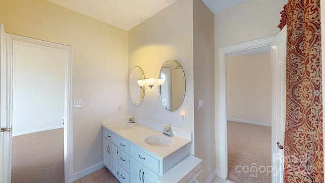 1337 Braeburn Rd NW, Concord, NC 28027 - full bath with double vanity and baseboards