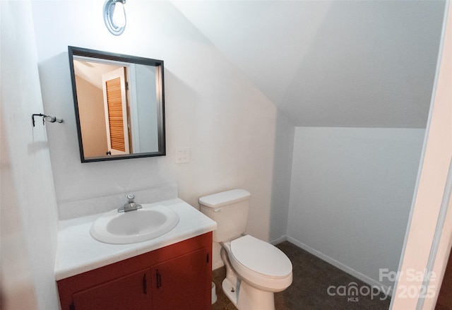 37 Geneva Cir Unit 1/2, Franklin, NC 28734 - half bath with lofted ceiling and vanity