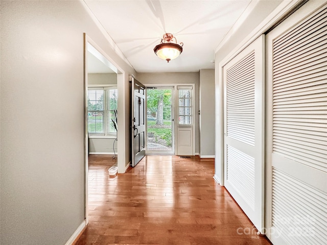 200 Woodside Dr, Morganton, NC 28655 - foyer entrance with baseboards and wood-type flooring