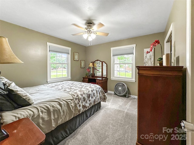 200 Woodside Dr, Morganton, NC 28655 - bedroom with multiple windows, carpet flooring, baseboards, and a ceiling fan
