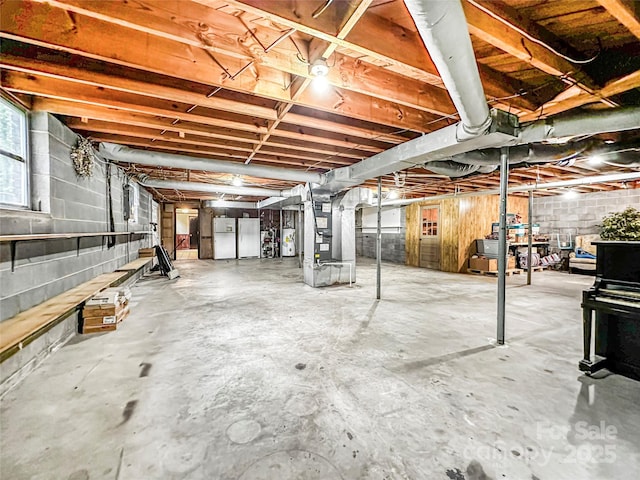 200 Woodside Dr, Morganton, NC 28655 - unfinished basement with heating unit and water heater
