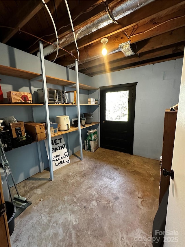 view of storage room