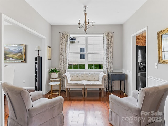 85 Lumber River Rd, Fletcher, NC 28732 - living area with a chandelier and hardwood / wood-style flooring