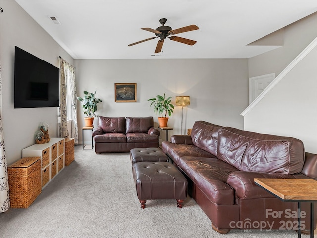 85 Lumber River Rd, Fletcher, NC 28732 - carpeted living room with a ceiling fan