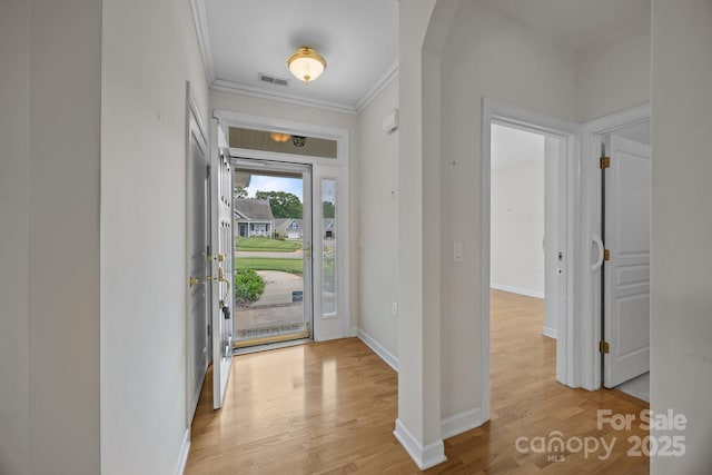 301 Garner Dr, Salisbury, NC 28146 - entrance foyer featuring ornamental molding, light wood-style floors, and baseboards