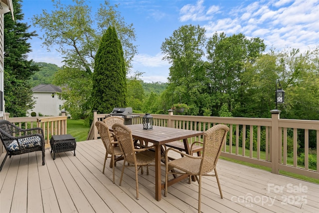 230 Fairway Falls Rd, Mills River, NC 28759 - wooden terrace with outdoor dining area