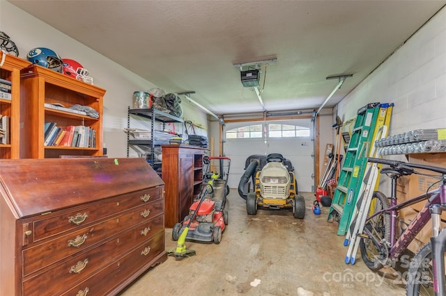230 Fairway Falls Rd, Mills River, NC 28759 - garage with a garage door opener and concrete block wall