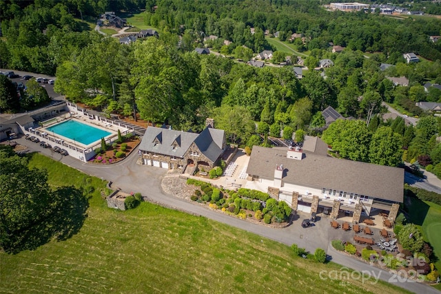 230 Fairway Falls Rd, Mills River, NC 28759 - aerial view of property's location featuring a pool area