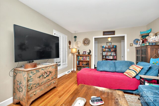 3430 Rea Rd, Charlotte, NC 28226 - living area with wood finished floors and baseboards
