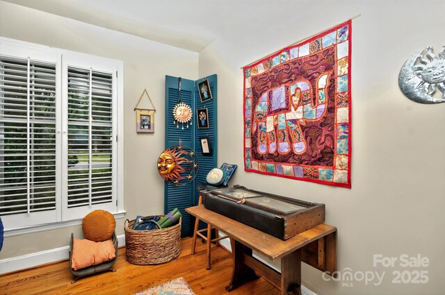 3430 Rea Rd, Charlotte, NC 28226 - living area with wood finished floors and baseboards
