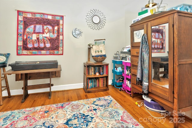 3430 Rea Rd, Charlotte, NC 28226 - sitting room featuring wood finished floors and baseboards