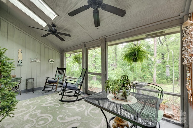 115 Pine Grove Cir, Clover, SC 29710 - sunroom featuring a ceiling fan and lofted ceiling