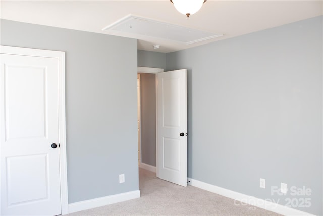 745 Garrett Green Way, Fort Mill, SC 29715 - unfurnished bedroom with attic access, light colored carpet, and baseboards