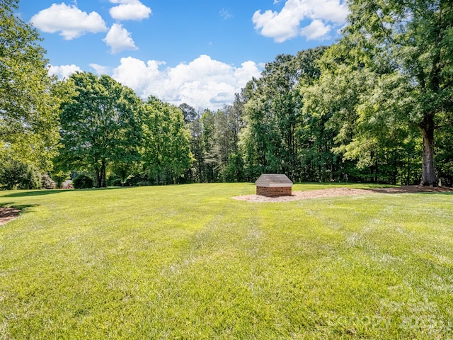 view of green lawn
