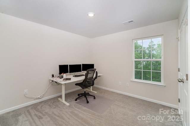 18026 Stark Way, Charlotte, NC 28278 - carpeted office featuring baseboards and recessed lighting