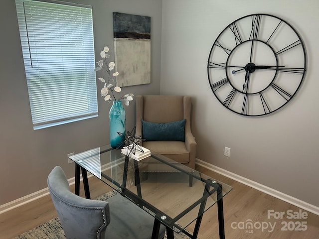 1004 Johnson St, Charlotte, NC 28206 - living area with baseboards and wood finished floors