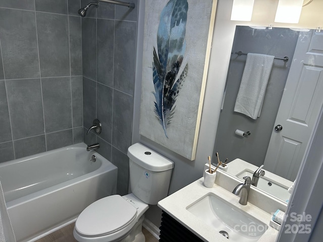 1004 Johnson St, Charlotte, NC 28206 - full bath featuring toilet, vanity, and shower / washtub combination