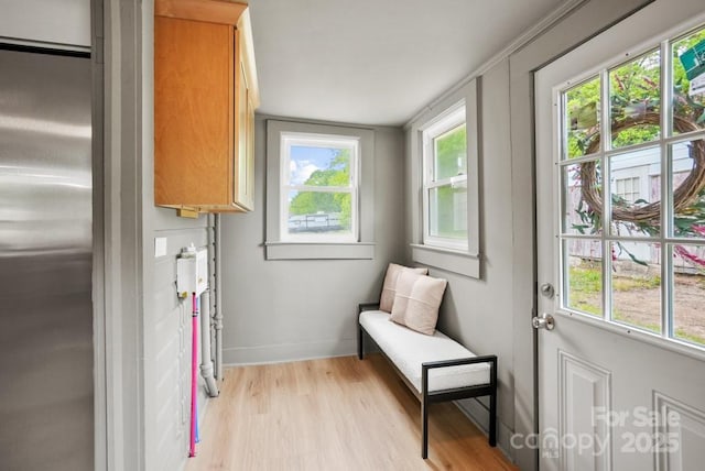 1000 Oakshade Ave, Kannapolis, NC 28083 - living area featuring light wood-style flooring, plenty of natural light, and baseboards
