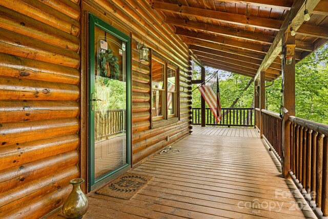 108 Cougar Aly Unit 79, Lake Lure, NC 28746 - view of wooden deck