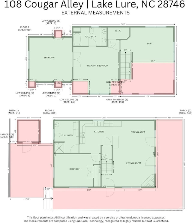 108 Cougar Aly Unit 79, Lake Lure, NC 28746 - floor plan / room layout
