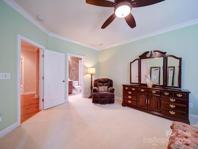 200 Waterby Way, Matthews, NC 28104 - sitting room with carpet flooring, crown molding, a ceiling fan, and baseboards