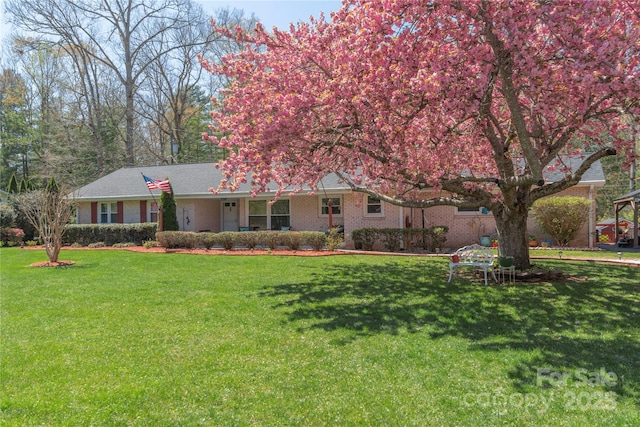 307 Tree Haven Blvd, Hendersonville, NC 28791 - single story home with a front yard and brick siding