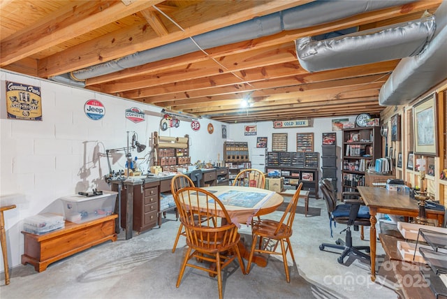 307 Tree Haven Blvd, Hendersonville, NC 28791 - dining area with concrete floors