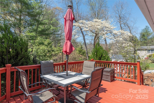 307 Tree Haven Blvd, Hendersonville, NC 28791 - deck featuring outdoor dining area