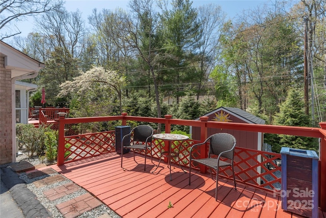 307 Tree Haven Blvd, Hendersonville, NC 28791 - view of wooden terrace