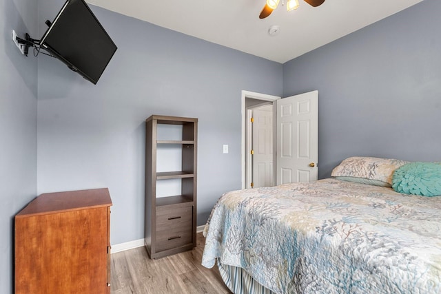 3820 Leela Palace Way, Fort Mill, SC 29708 - bedroom featuring light wood-style flooring, baseboards, and ceiling fan