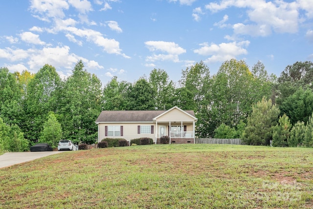 1221 Woodpecker Dr, Clover, SC 29710 - ranch-style home featuring a porch, driveway, and crawl space