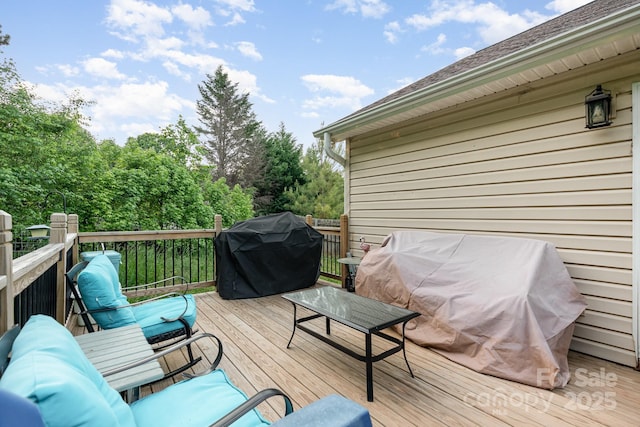 1221 Woodpecker Dr, Clover, SC 29710 - deck with grilling area