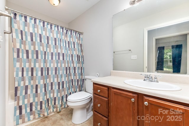1221 Woodpecker Dr, Clover, SC 29710 - full bath with vanity, tile patterned floors, and a shower with curtain
